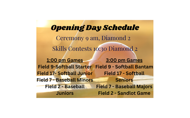 Opening Day! MGSA is joining MYB for Opening Day this year!